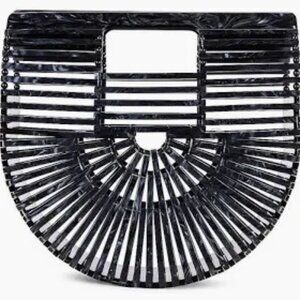 Cult Gaia Black Bamboo Arc Bag